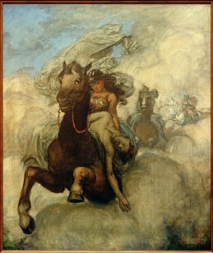 La Chevauchée des Walkyries Hans Thoma impression sur toile déco mural 60x90cm