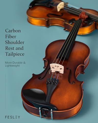 image for Fesley Violin Fiddle Full Set: 4/4 Matt Violin Kit for Beginners, Acou