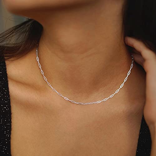 Fermoir en argent 925 sur chaîne de trombone pour un cadeau - 6