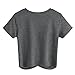 JINKESI Women's Summer Causal Short Sleeve Blouse Round Neck Crop Tops Twist Front Tee T-Shirt Vg-Dark Gray-Large