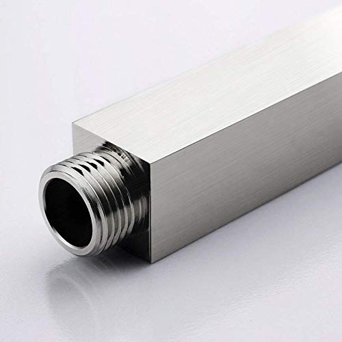 SR SUN RISE 7.9 Inch Ceiling Mounted Shower Arm Square Arm of Solid Brass Brushed Nickel 200 mm