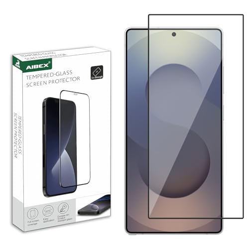 Image of AIBEX Military-Grade Gorilla Tempered Glass Screen Protector for Samsung Galaxy S25 Ultra 5G with Edge to Edge Coverage - Case Friendly, Anti-scratch and Bubble free installation kit