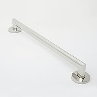 Vista 3 de Coronado Designer - Barra de agarre ovalada para ducha de baño de 24 pulgadas con esquinas en inglete, pulida