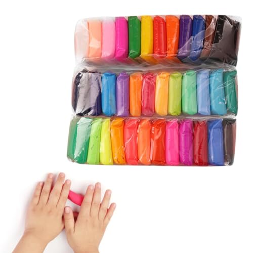 TEHAUX 36 Cores Argila Seca Ao Ar Kit Argila Modelagem Argila Modelagem Para Crianças DIY Argila Mol