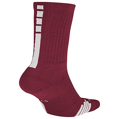 Nike Elite Basketball Crew Socks (University Red/White, Medium) #TOP2