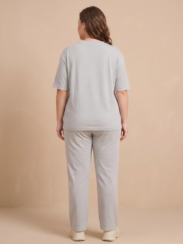 Image of My Swag Womens Cotton Printed Nightsuit Set |T-Shirt & Pajama Pants | Soft Breathable Sleepwear and Loungewear for Women