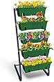4FT Vertical Raised Garden Bed Freestanding 5 Tier Vertical Planters with Plant Tags Perfect for Herb Vegetables Flower...