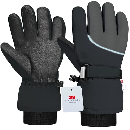 Origem Kids Waterproof Winter Ski Thermal Gloves - 3M Thinsulate...