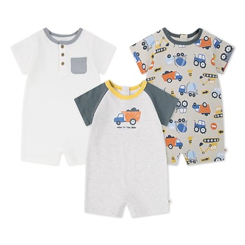 Image of HUGGIES unisex-baby Multi-pack Short Sleeve Romper