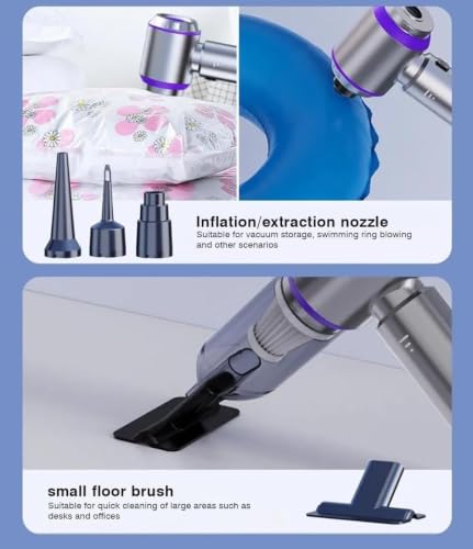 Image of Vacuum Cleaner for Home Use | Car Use | 4 in 1 Cordless Vacuum Cleaner & Blower | Rechargeable 4000mAh | 3 Speed Suction Upto 15000PA | BLDC Motor | Clean Sofa, Curtains, More | 1 Year Warranty