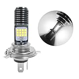 Sbulhia 9-16V H4 LED Motorcycle Headlight Bulbs, Super Bright 3030 Chips Bulb Halogen Lamp Replacement, Waterproof High/Low Beam LED Headlight Bulb for Most Motorcycles ATVs (White)