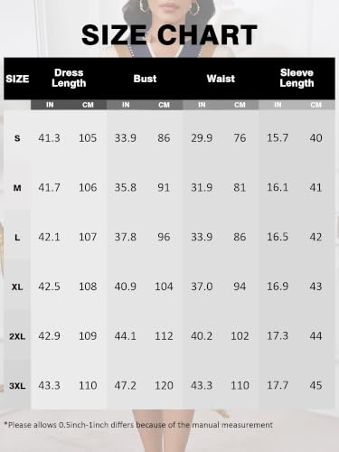 Image of PinkPatty Women's Casual A-line Midi Dresses 3 /4 Sleeve V Neck Fit and Flare Dress with Pockets