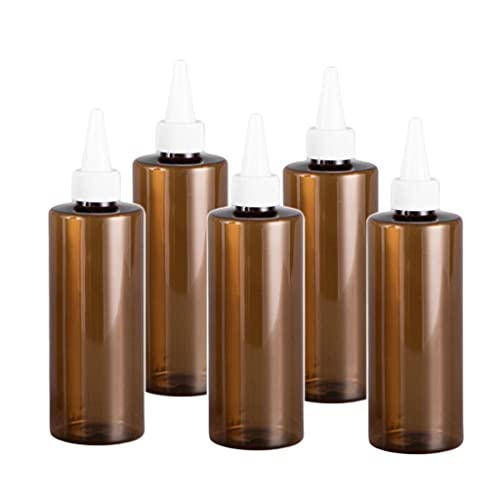 T.O.G. 5Pcs 250ml PET Empty Hair Dye Applicator Lotion Cream Pigment Bottles White - Image 4