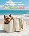 pecute Hundetasche für Kleine Hunde 3kg, Tragetasche Hund Hundetragetasche Leichte, Faltbare Hundetransportbox, Katzen Transporttasche für Unterwegs (Cremefarben)