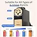 Geetoonly Handheld Manual Hand Crank Pencil Sharpener for Color Pencils, 6 Sizes Fits 6-12 Mm