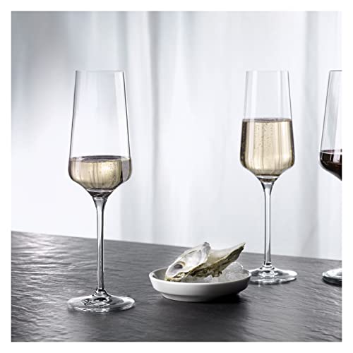 Foto von RITZENHOFF 6111008 - Champagnerglas 200 ml - Serie Lichtweiss 2 Stück, Set 3 mit Echt-Gold, für 200 ml - Made in Germany