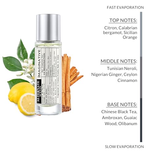 Image of Alternate Scents IMAGINATIVE 40ml Long Lasting Perfume For Men |Strong& long Lasting with 30% Oil Concentration|Fresh Citrus Tea-Based| Fragrance From France | Made In India|