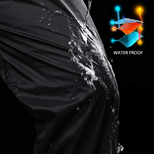 33,000ft wasserdichte Regenhose für Herren Leichte Regenhose Winddichte Outdoorhose zum Wandern Camping Golf Schwarz M 32L