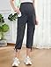 POSHGLAM Women's Maternity Cargo Capris Pants with 4 Pockets Quick-Dry Lightweight Summer Hiking Active Pants (Dark Grey, Medium)