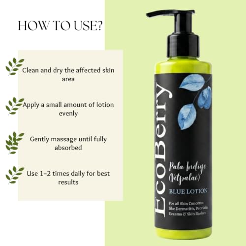 Image of EcoBerry Vetpalai Pala Indigo Blue Lotion for Dry Skin Rashes Itching