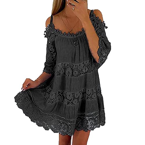 Costura Sling Vestido De Cintura De Flores Vestido Suelto Informal De Color SóLido Cover