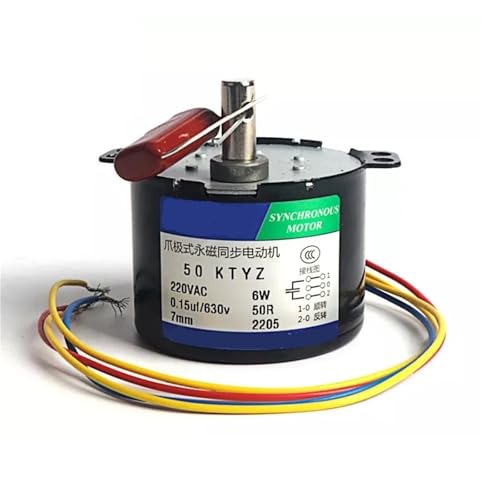 Moteur réducteur 50KTYZ AC 220V 6W 80rpm avec inversion réglable