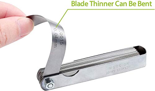 image for New 2 Pcs 32 Blades Stainless Steel Feeler Gauge Dual Marked Metric an