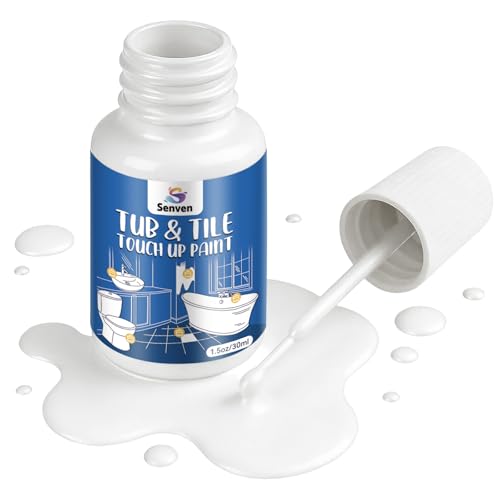 Porcelain Sink White Touch Up Paint, Gloss Tile Paint, Porcelain Repair Kit & Appliance Paint for...