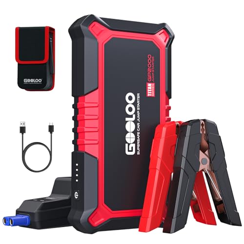 GOOLOO 2000A GP2000 12V Supersafe Draagbare Lithium-Accu Auto Starthulp Pack Startbooster,...