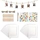 20 Stück DIY Karton Bilderrahmen Set, 6 Inch Papier Foto Flim Hängender Fotorahmen, Kreative Kraftpapier Fotorahmen mit Aufklebern Kugelschreiber, Wandbild Hängerahmen Album für Zuhause Schule Büro