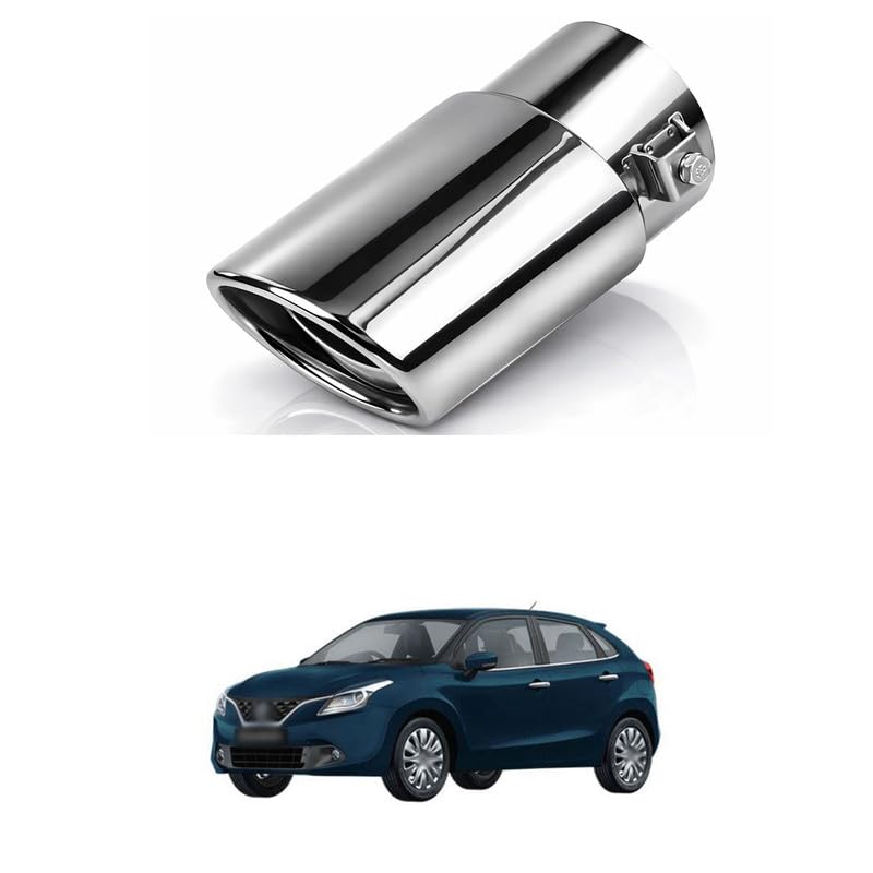 Stainless Steel Car Exhaust Tip, Muffler Exhaust, Adjustable Car Decoration Chrome-Plated Finish Exhaust Tailpipe Tip, Automotive Tail Throat Tail Pipe for Most Cars Comfortable With Bal-eno-image-11