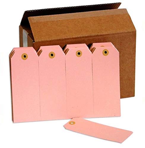 Etiquetas de cartón kraft con ojal reforzado de 50x120 mm, pack de 5000 unidades antirrotura