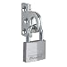 Produktbild Master Lock 914060EURD Set aus flachen Stahlüberwürfen und Vorhängeschloss mit Schlüssel