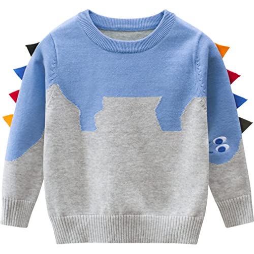 Jersey para Niños Invierno Cocodrilo Suéter de Punto Manga Larga Cuello Redondo Pull-Over Prendas 6 Años Cover