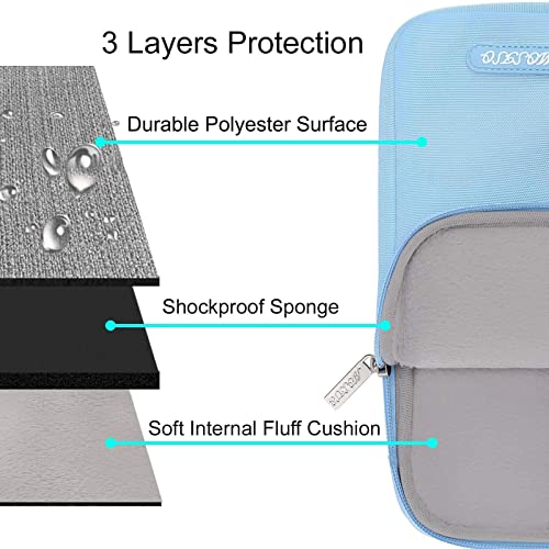 Image of MOSISO Laptop Case 13 inch, 13 inch Laptop Sleeve Compatible with MacBook Air M4 M3 M2 M1 2025-2018 / Pro M2 M1 2025-2016, Polyester Vertical Computer Sleeve Bag with Pocket, Air Blue