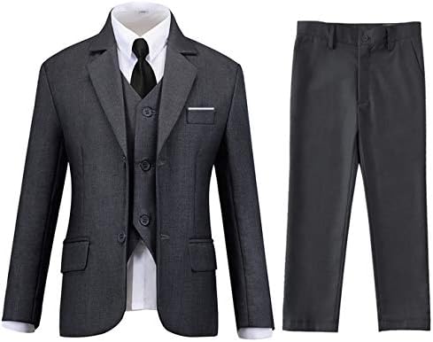 Boy Tuxedo Suits for Kids Boys 2T Suit Slim Fit Toddler Ring Bearer Outfit Dark Gray
