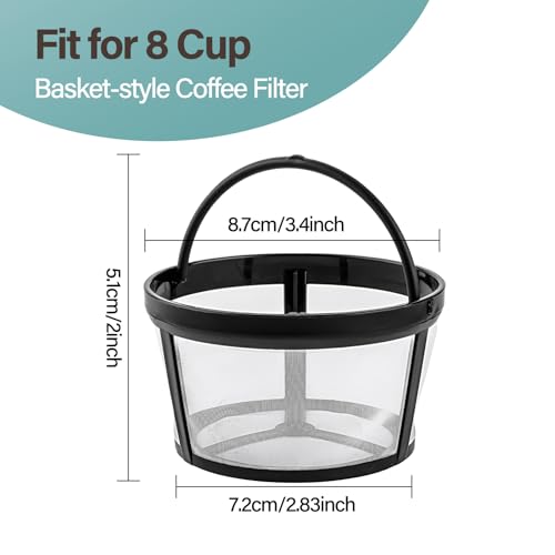 Prasacco 555743_2_EX0MB0ZQ 2 Packs Reusable Coffee Filters 4-8 Cup thumb #1