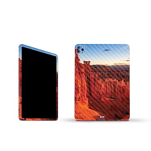 Image of MightySkins Carbon Fiber Skin Compatible with Apple iPad Pro 11 inch M2 4th Gen (2022) Full Wrap Kit - The Hammer | Protective, Durable Textured Carbon Fiber Finish | Easy to Apply | Made in The USA