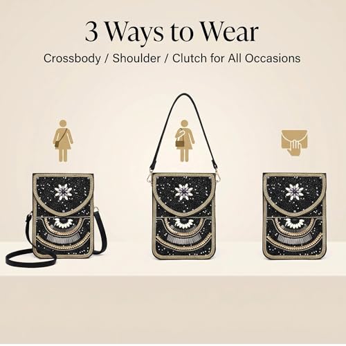 Image of Small Crossbody Bags for Women Designer Cell Phone Bag Boho Shoulder Wallet Purse