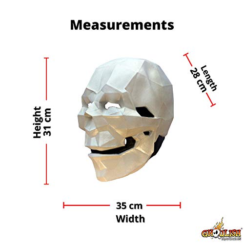 Latex Full Face Low-Poly Skull Mask #TOP3