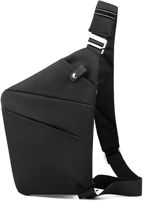 DKIIL NOIYB Sling Bag for Men Women Personal Flex Crossbody Purse Nylon Anti Theft Chest Bag with Multi Pockets for Travel Outdoor