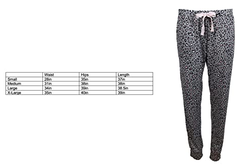 Marilyn Monroe Intimates Women's Soft Knit Jogger Pajama Pants With Pockets (Medium, Pink Cheetah) #TOP4