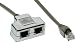 Produktbild 3 Stück InLine Cat.5e / ISDN T-Adapter (Port-Doppler) RJ45 Stecker an 2x RJ45 Buchse, 0,15m