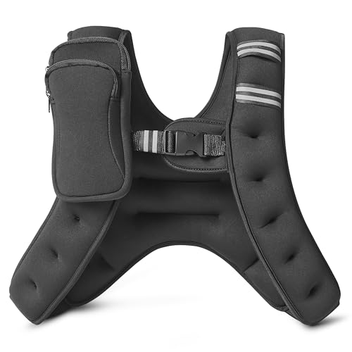 Amazon Basics Weighted Vest with Reflective Stripe,...