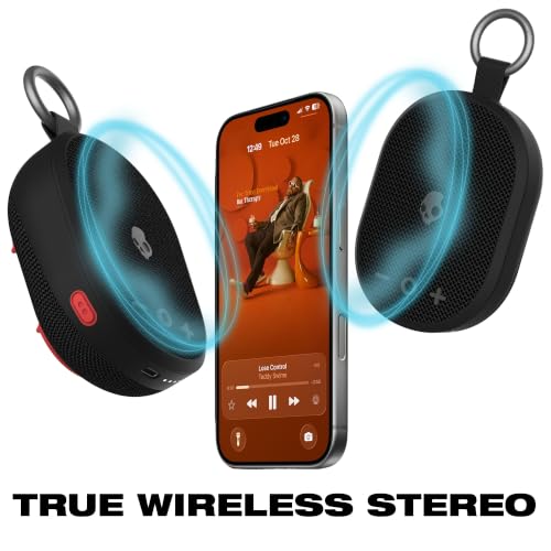 Image of Skullcandy Kilo 2 Wireless Speaker, 24-Hour Battery, IPX7 Waterproof, True Wireless Stereo, Punchy Bass, Premium Sound, Touch Controls (Black)