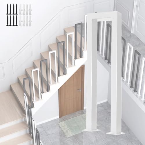 Rambarde d'escalier robuste de 32 Pouces au design blanc épuré