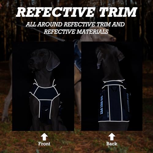 Image of Tactical Dog Harness for Large, No Pull Adjustable Reflective MOLLE Service Dog Harness with Do Not Pet Patches, Military K9 German Shepherd Dog Vest for Training Walking Hunting Green