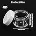 4 Pieces 1 Ounce Empty Clear Plastic Jars with Lids Round Storage Containers Wide-Mouth Leak Proof, for Travel Storage Makeup Beauty Products Face Creams Oils Salves Ointments DIY Making(White)