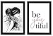 Produktbild PICSonPAPER Poster 2er-Set Be You Tiful, gerahmt schwarz DIN A4, Dekoration, Kunstdruck, Wandbild, Typographie, Geschenk (Schwarz Gerahmt DIN A4)