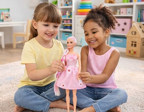 Image of EL FIGO Fashion Girl Doll /Doll Toy for Kids /Doll for Girls with Accessories (Multicolour)